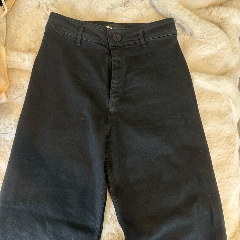 Zara Black Marine Straight Pants